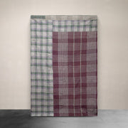 Kantha Throw Burgundy Plaid