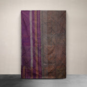 Kantha Throw Charcoal and Purple