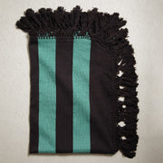 Hero Throw - Turquoise and Brown - Tassel