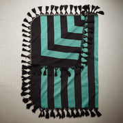Hero Throw - Turquoise and Brown - Tassel