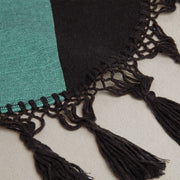 Hero Throw - Turquoise and Brown - Tassel
