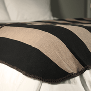 Hero Throw - Black + Taupe - Stitch
