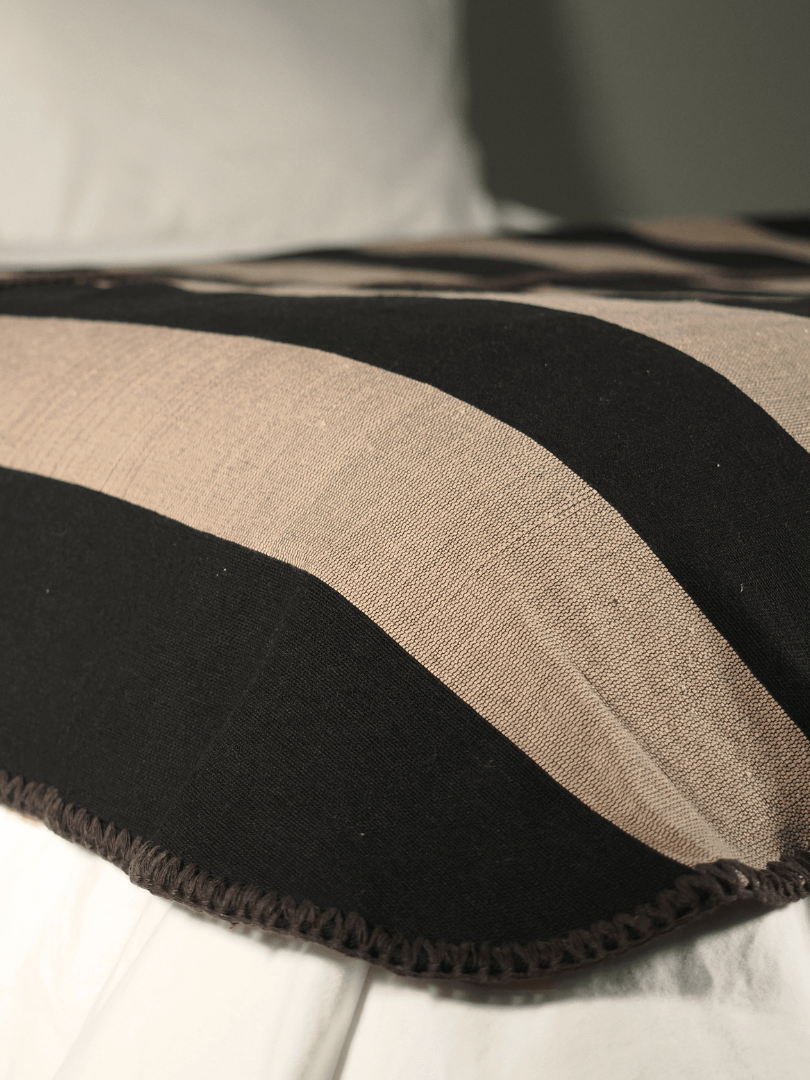 Hero Throw - Black + Taupe - Stitch