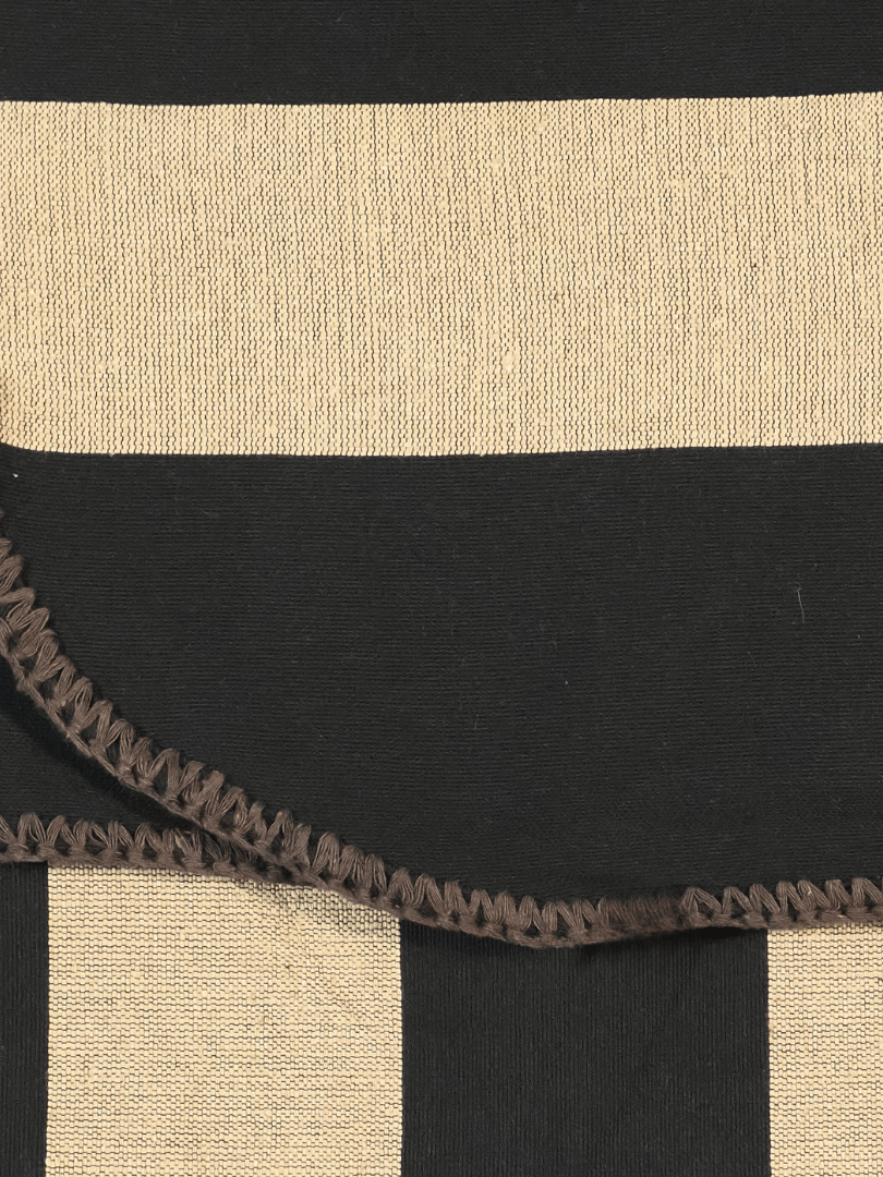 Hero Throw - Black + Taupe - Stitch