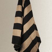 Hero Throw - Black + Taupe - Stitch