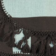 Hero Throw - Turquoise and Brown - Tassel