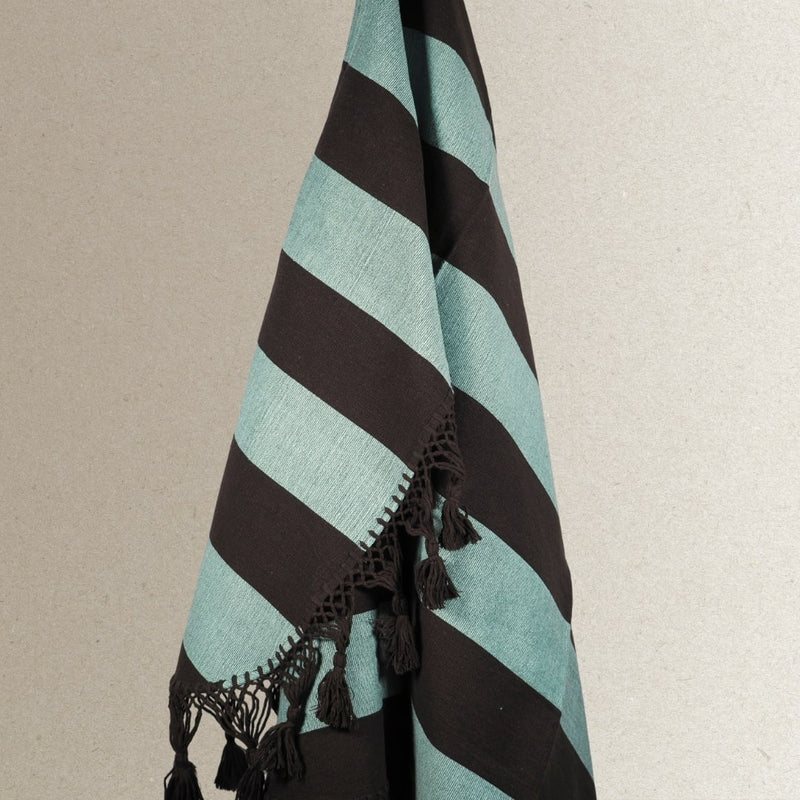 Hero Throw - Mint and Chocolate - Tassel