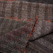 Kantha Throw Charcoal with Orange Stitch