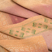 Kantha Throw Pink and Peach Border