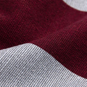 Market Throw -Dove Blue + Burgundy - Stitch