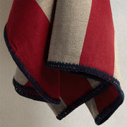 Market Throw -Wheat + Red - Stitch