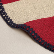 Market Throw -Wheat + Red - Stitch