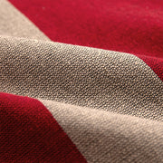 Market Throw -Wheat + Red - Stitch