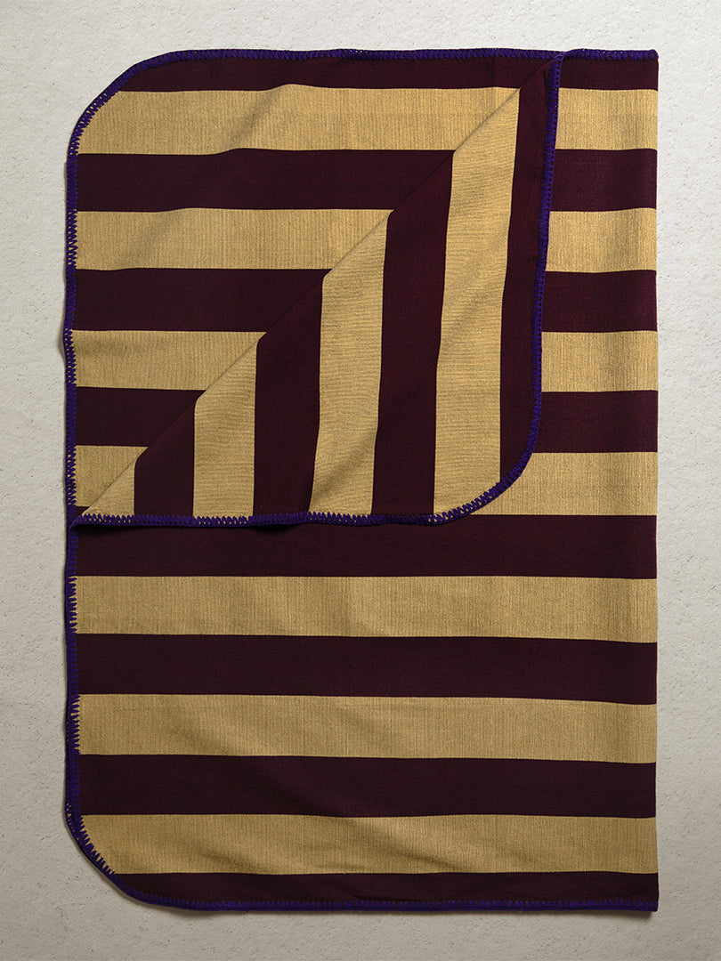 Market Throw -Plum + Gold - Stitch