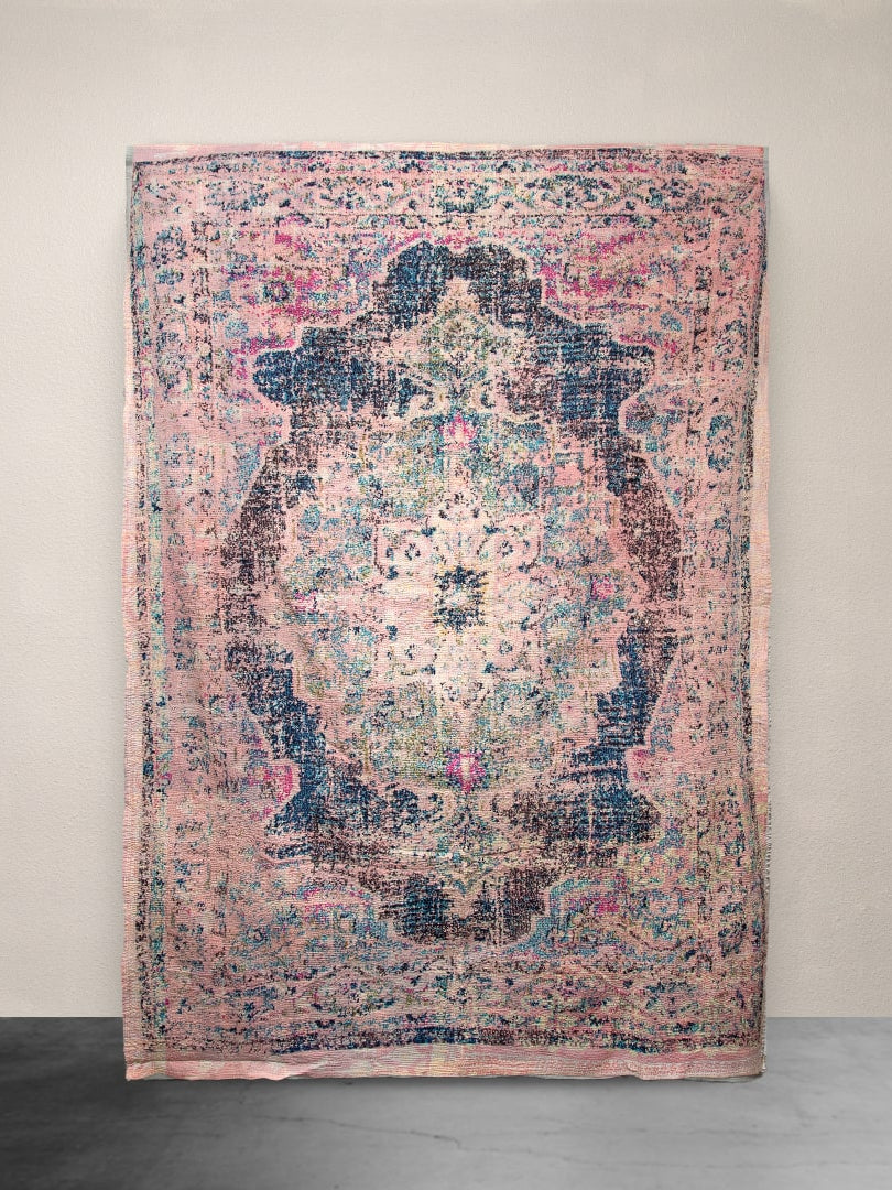 Kantha Throw Mint and Pink Tapestry