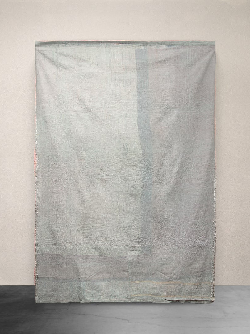 Kantha Throw Mint and Pink Tapestry