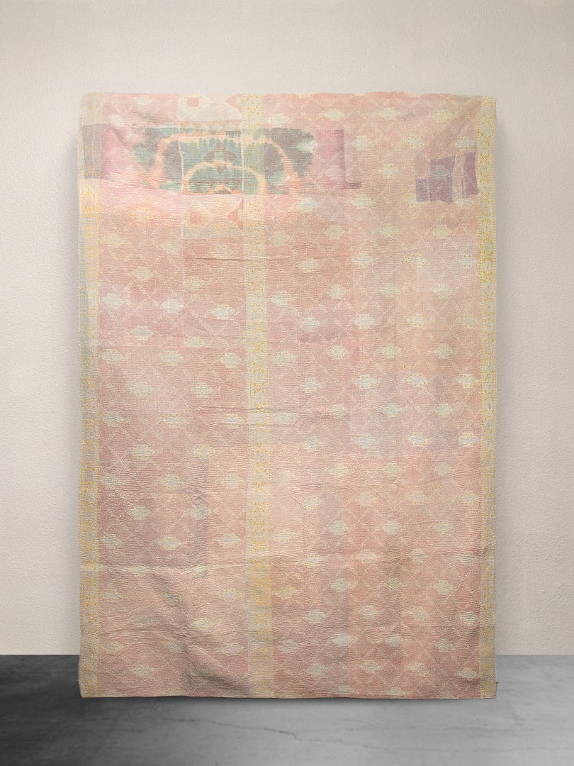 Kantha Throw Pastel and Peach