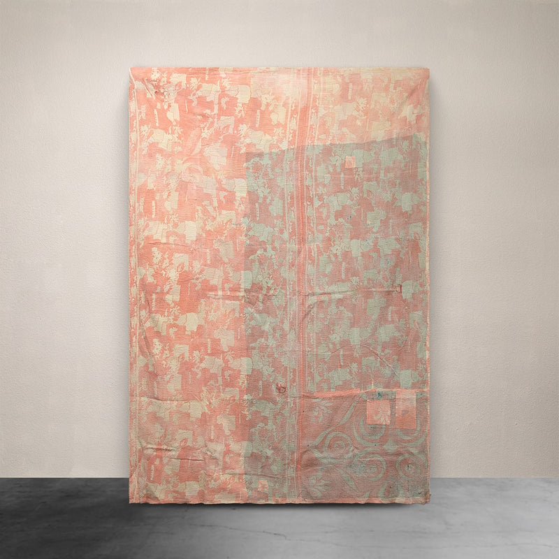 Kantha Throw Peach and Mint