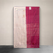 Kantha Throw Pink and Cream Stripe
