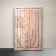 Kantha Throw Pink and Cream Stripe