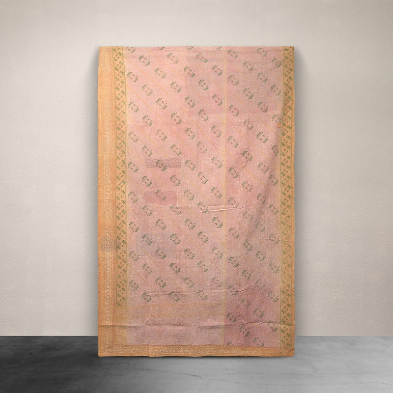 Kantha Throw Pink and Peach Border
