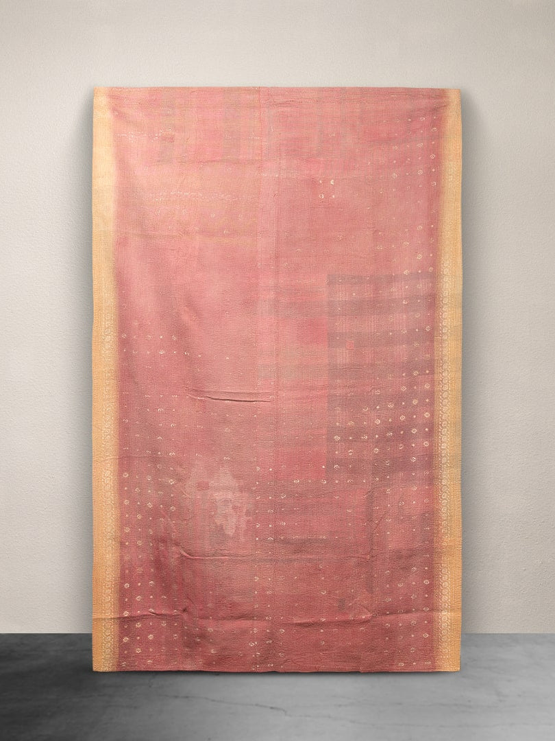 Kantha Throw Pink and Peach Border