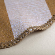 Shadow Throw - Light Grey and Caramel - Stitch