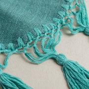 Solids Throw - Turquoise - Tassel