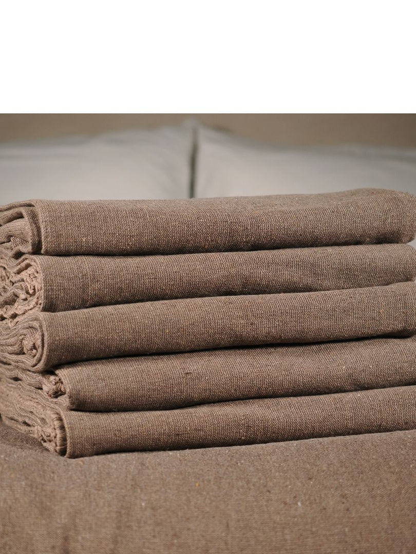 Solids Throw - Nut - Stitch
