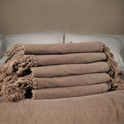 Solids Throw - Nut - Tassel