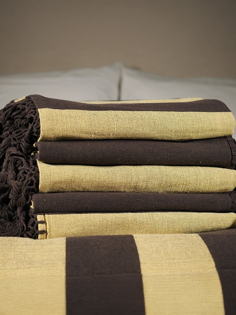 Sunday Throw - Butter + Chocolate - Tassel